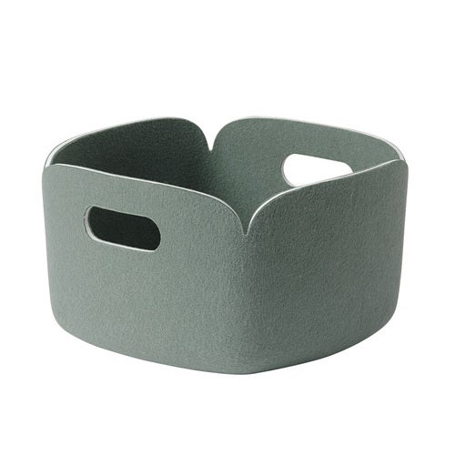 Restore Basket opbevaringskasse 28 x 28 cm - Dusty Green