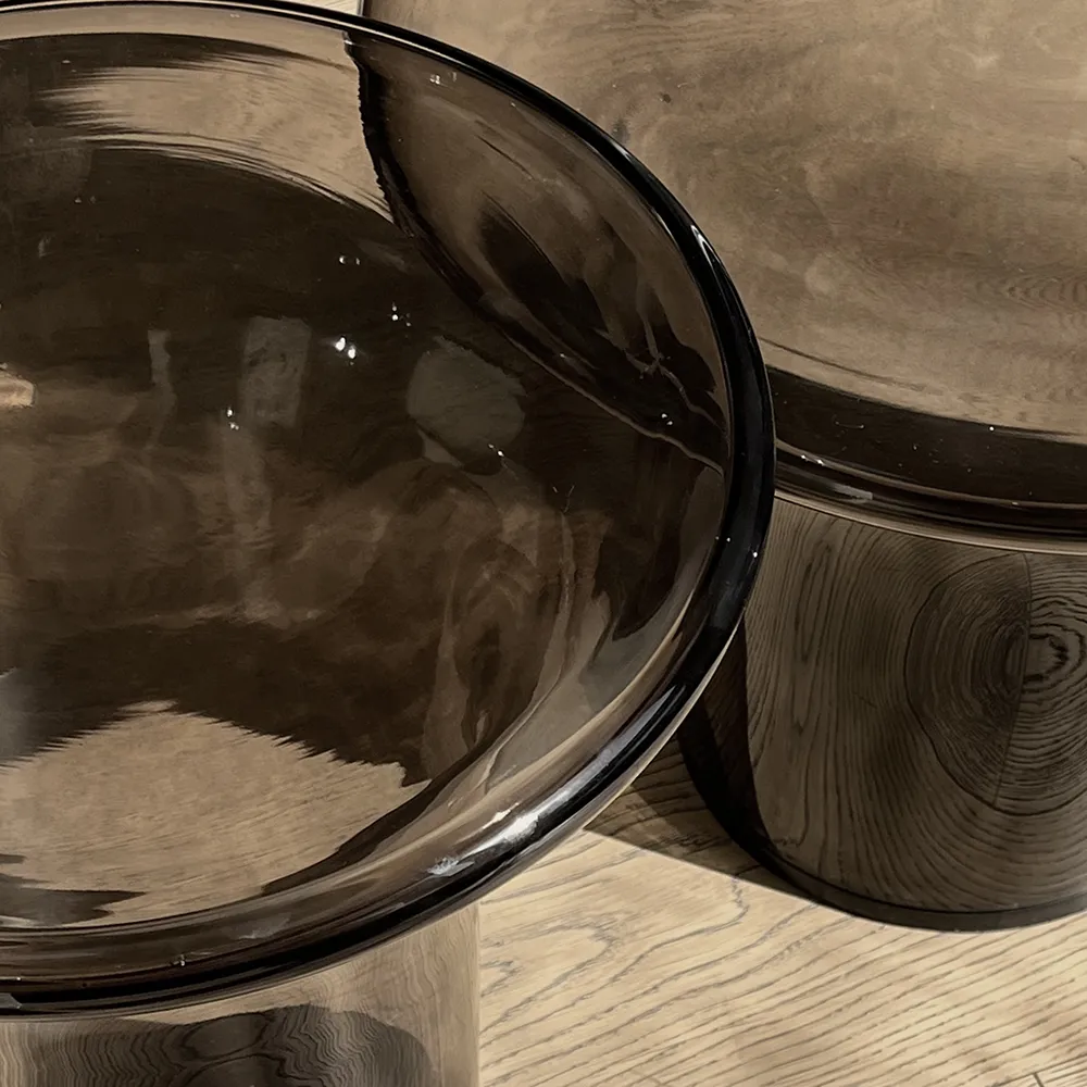 Trumpet sofabord højt - Røget skov