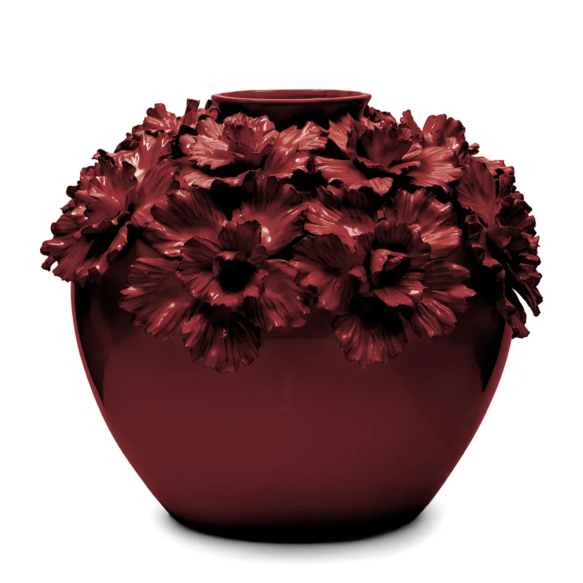 Håndlavet Vase Blossom L Burgundy
