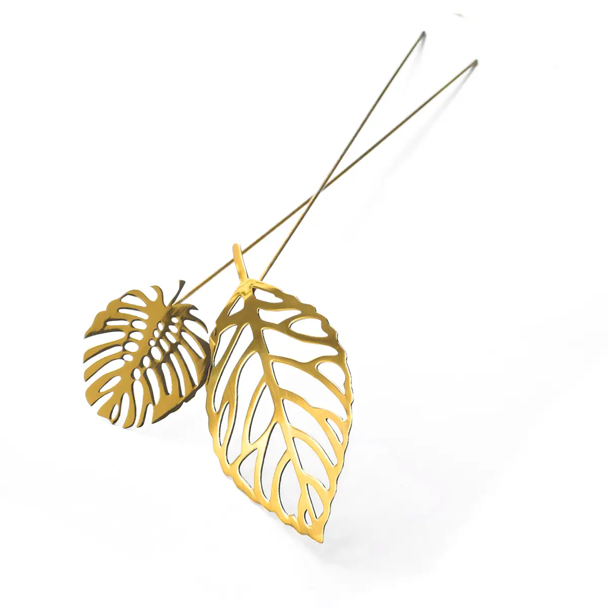 Brass Leaves Wood dekorationsblade messing