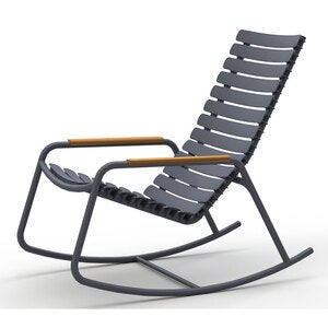 Reclips gyngestol mørkegrå aluminium bambus