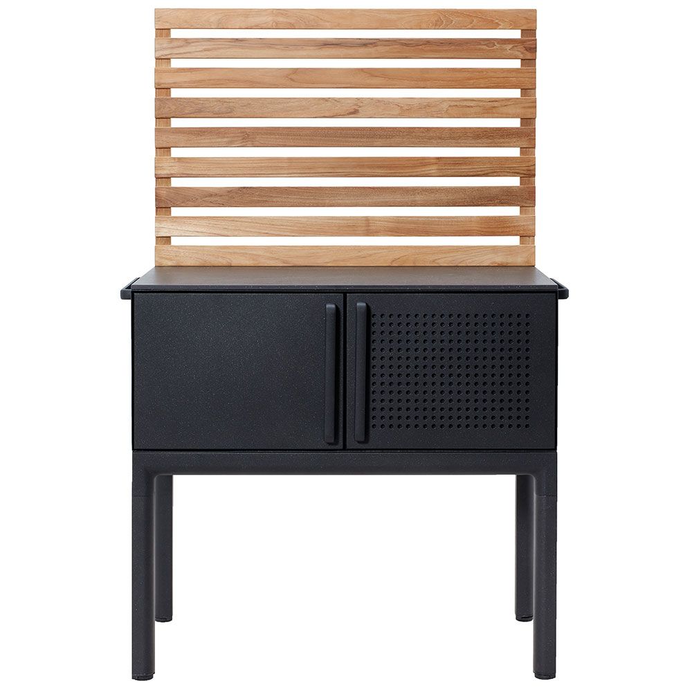 Teakvæg til Drop udekøkken 100 cm