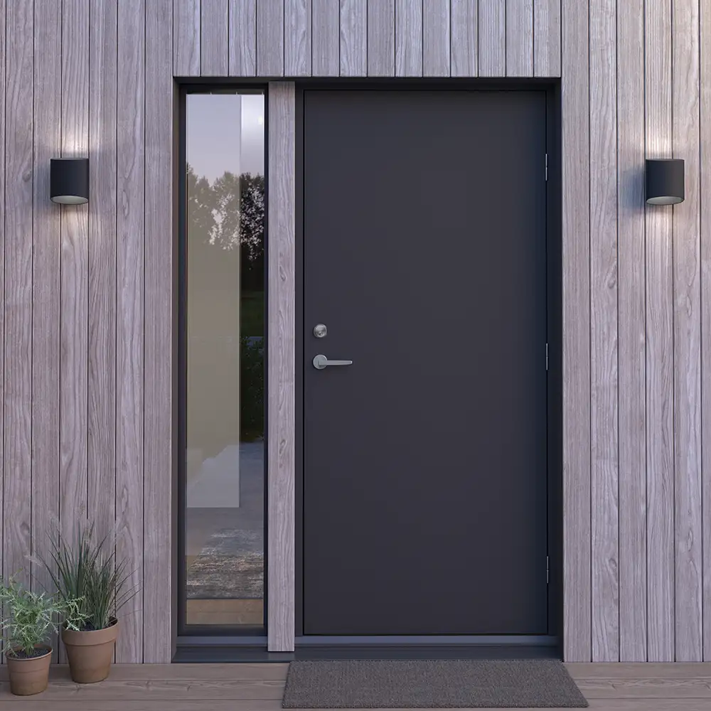 Sinne væglampe IP44 sort struktur LED