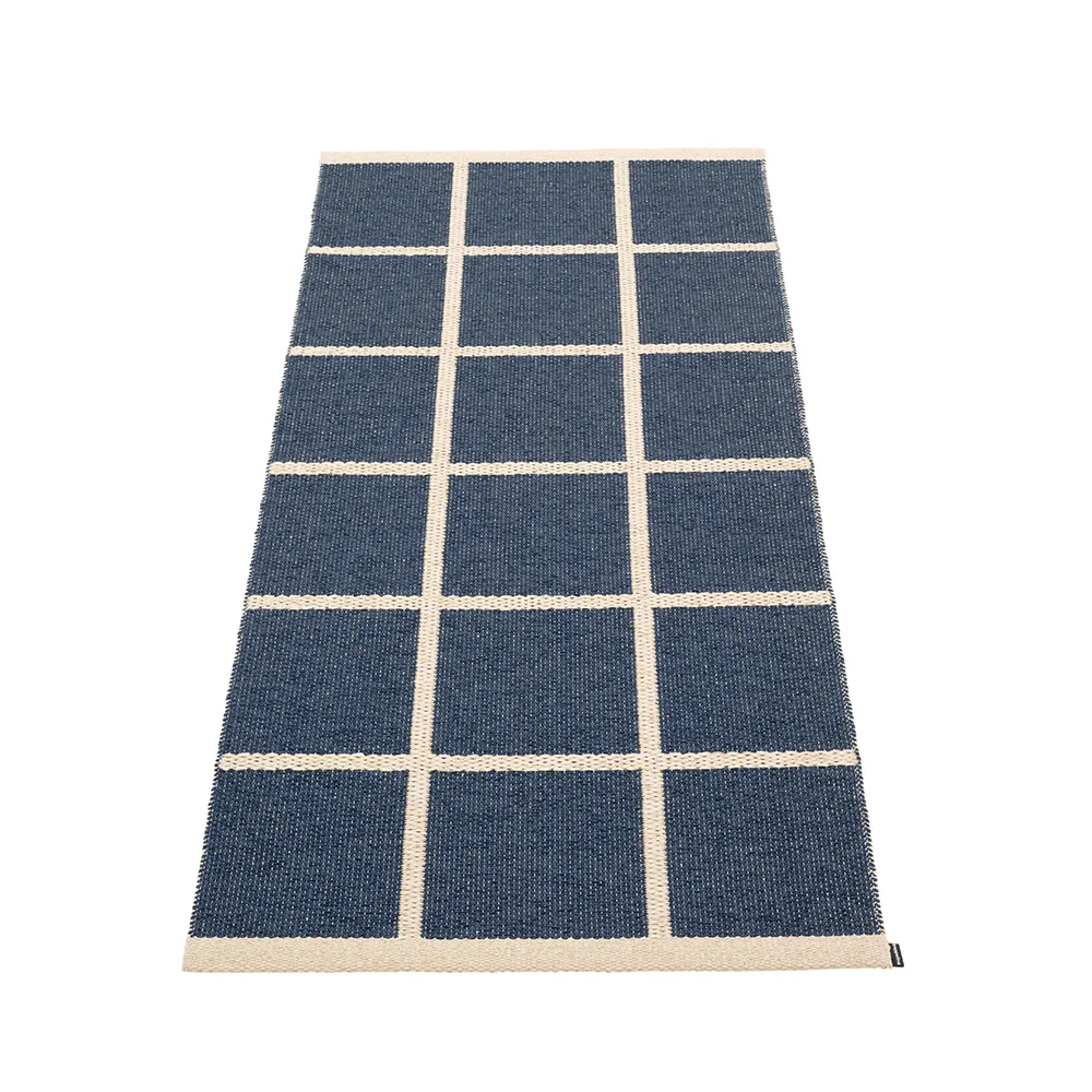 Pappelina, Vævet Tæppe Criss Dark Blue 70x150 cm