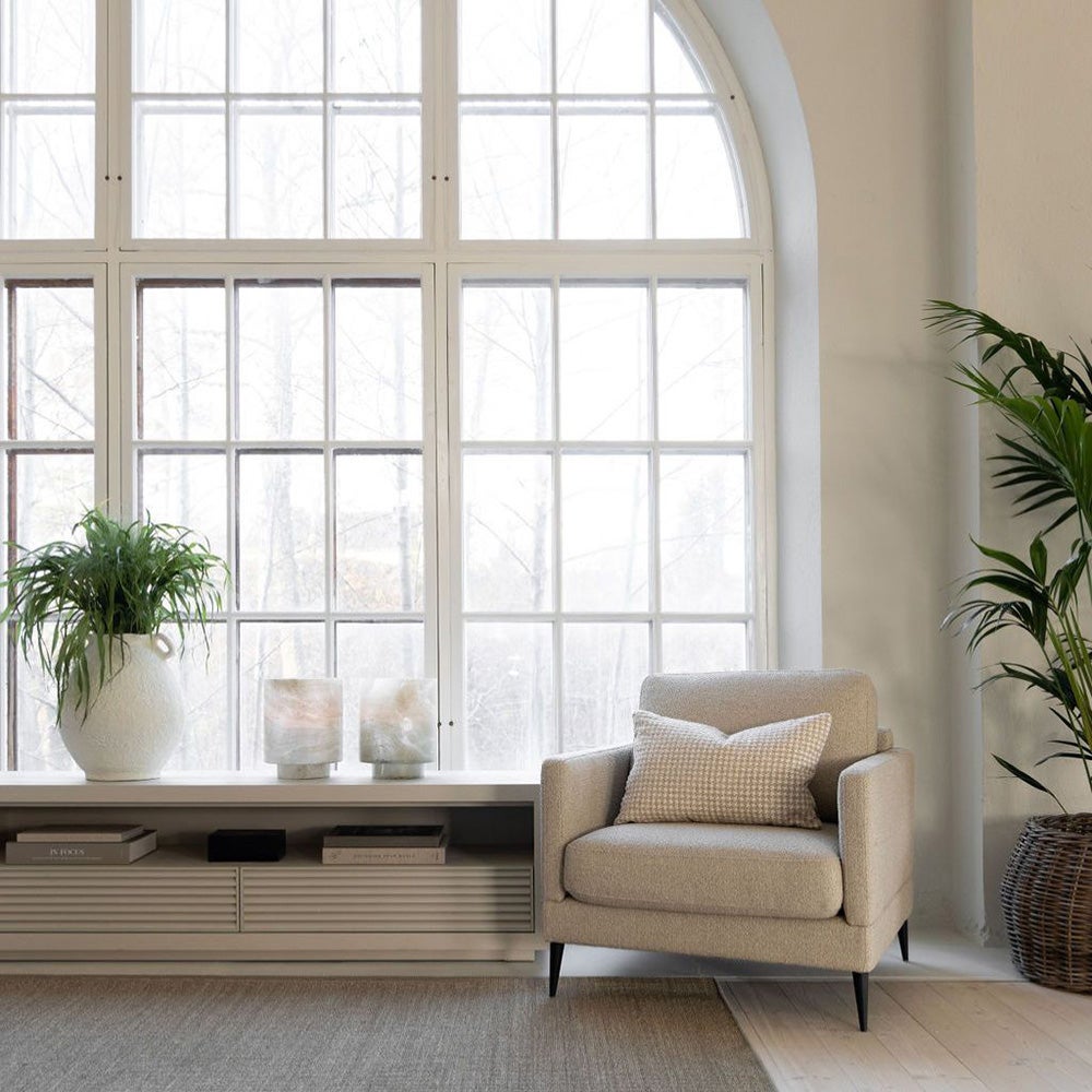 ANDORRA stof lænestol Rhyme Beige