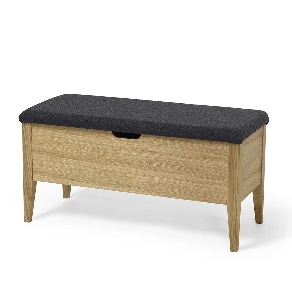 Torkelson, Klinte Bænk 90 cm eg med uldstof