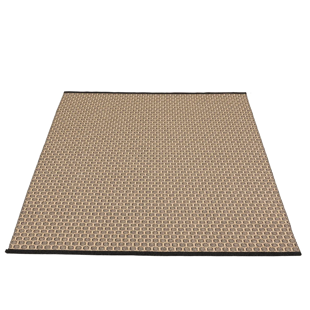 Vendbar Plastmåtte MIMI Black/Beige 180x260 cm