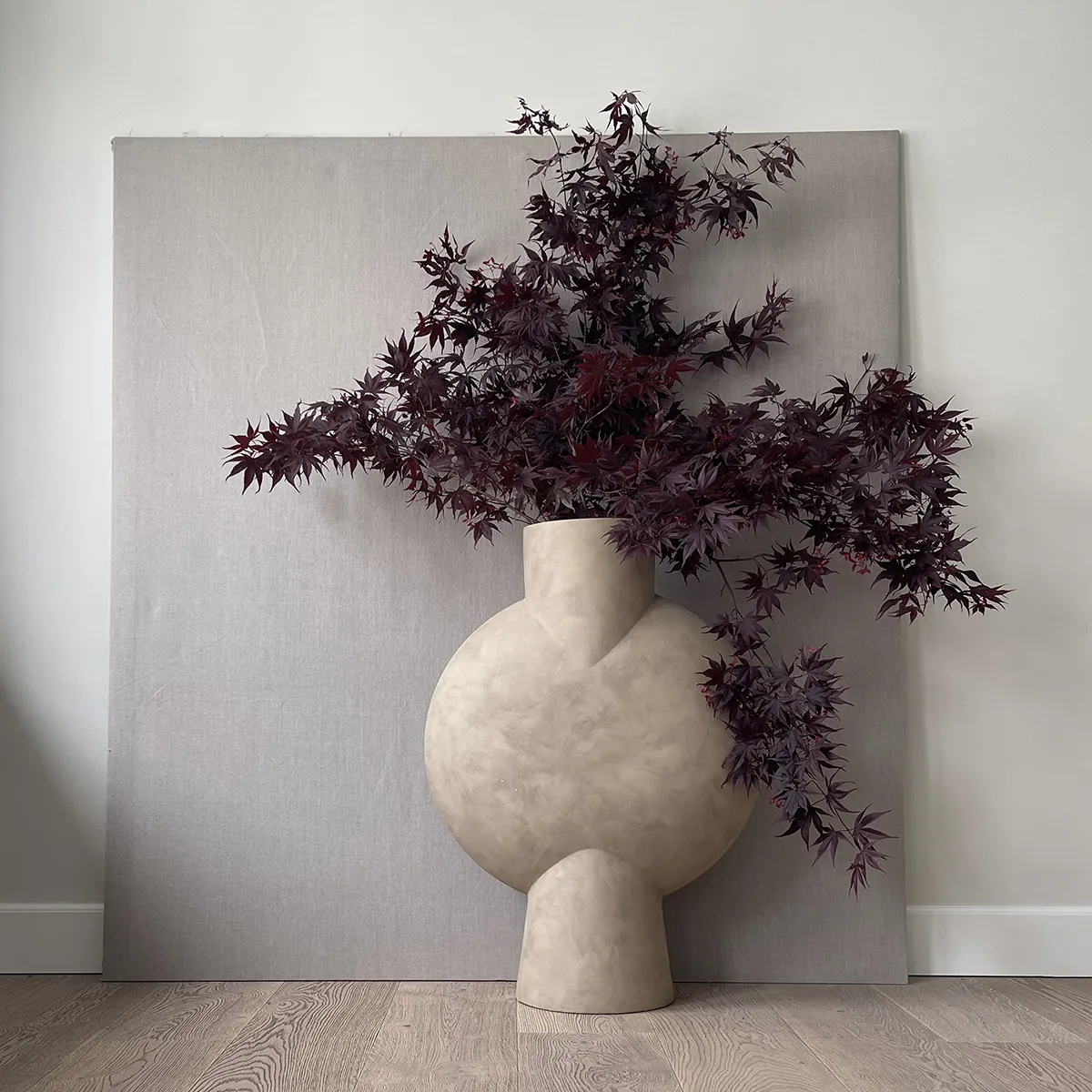 Håndmalet vase Sphere Bubl Giant Sand H100 cm