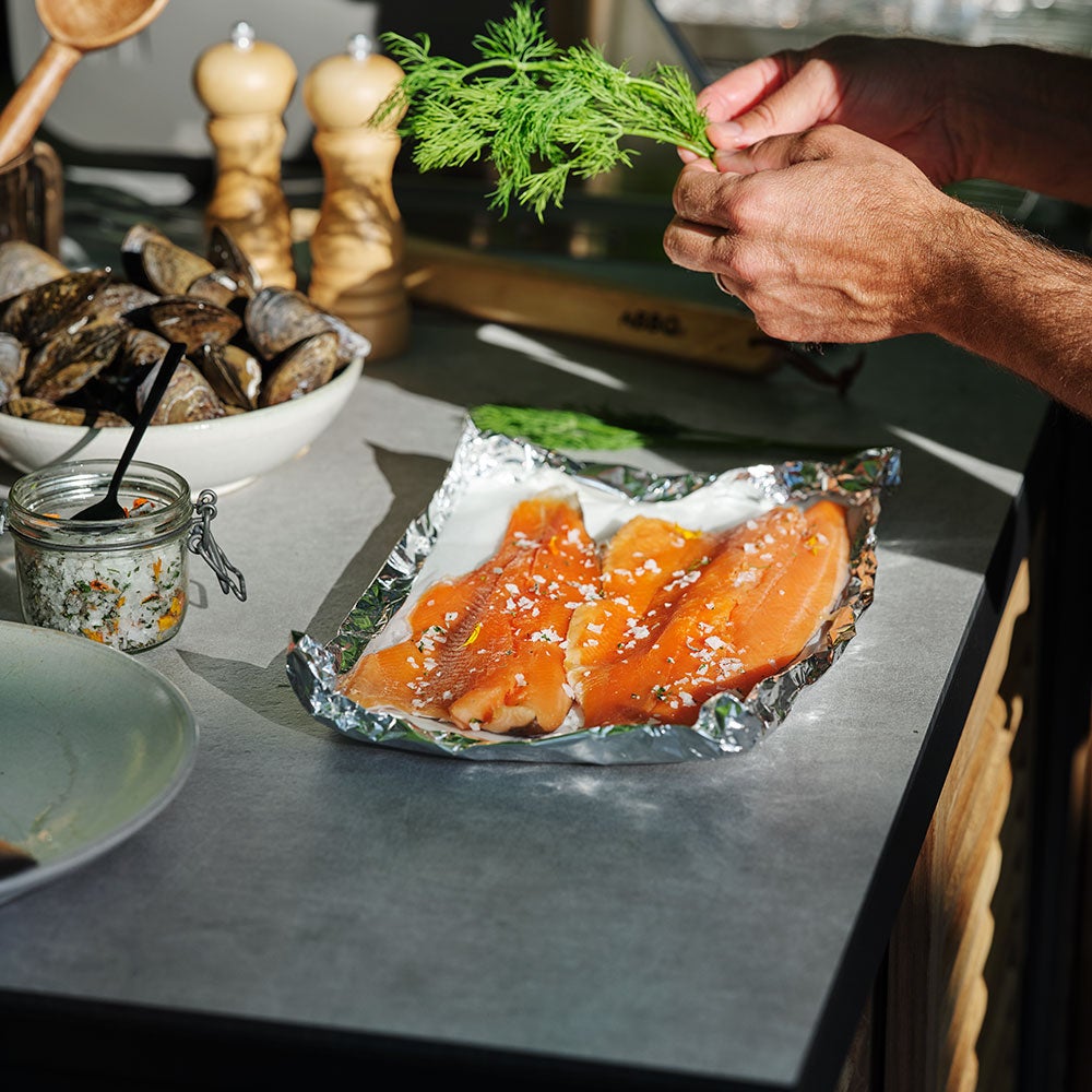 Fornax Køkkendel Stor Sort/Grå Brafab