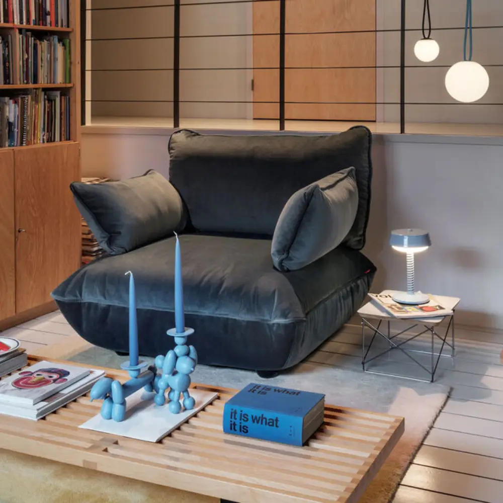 Sumo armlæn velvet recycled petrol