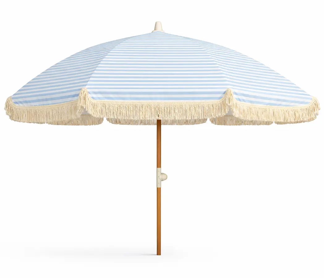 Hillerstorp, Parasoll 200 cm blå/hvid