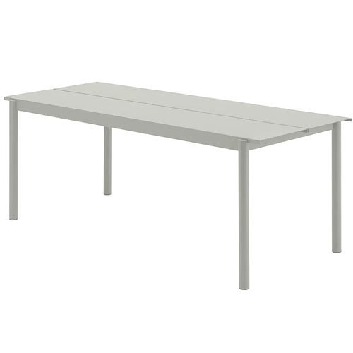 Linear Steel Spisebord 200X75 cm Grey 