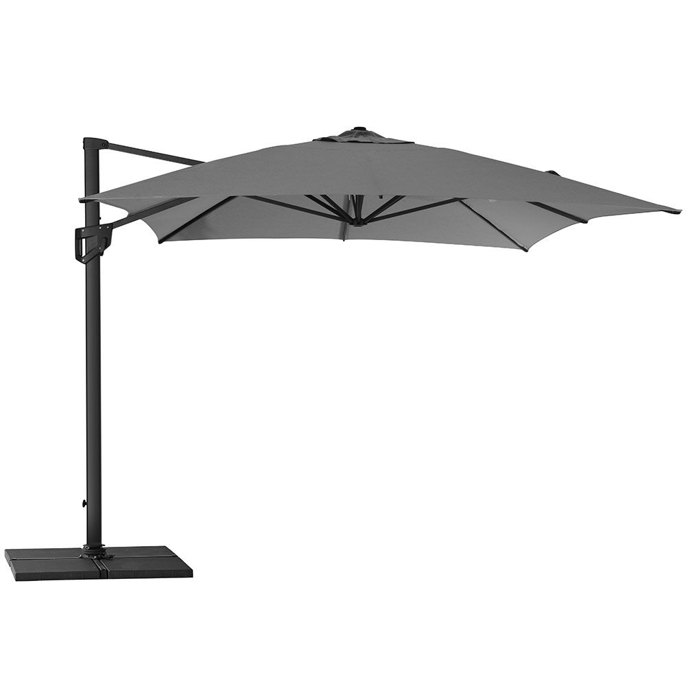 Hyde Luxe 300x400 cm Grey Frithængende parasol