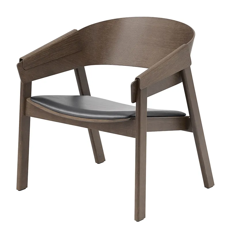 Muuto, Cover Lounge Chair - Refine Leather Black Stained Dark Brown