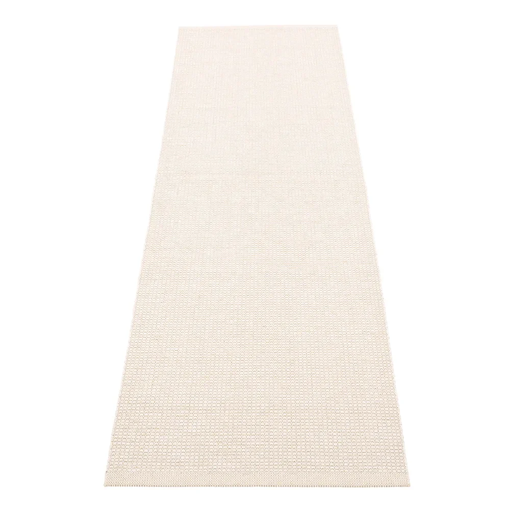 Pappelina, Emm tæppe 70 x 240 cm Vanilla/White Metallic
