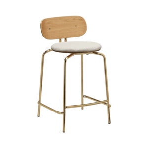 Curious Lav Barstol Eg/Messing Teddy White
