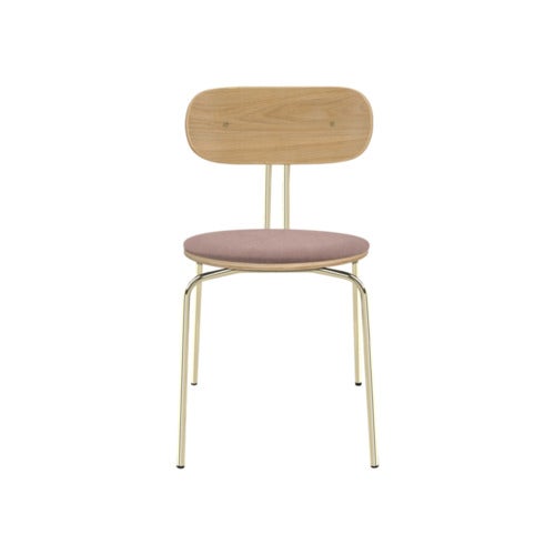Curious Spisestol Eg/Messing Stone Rose