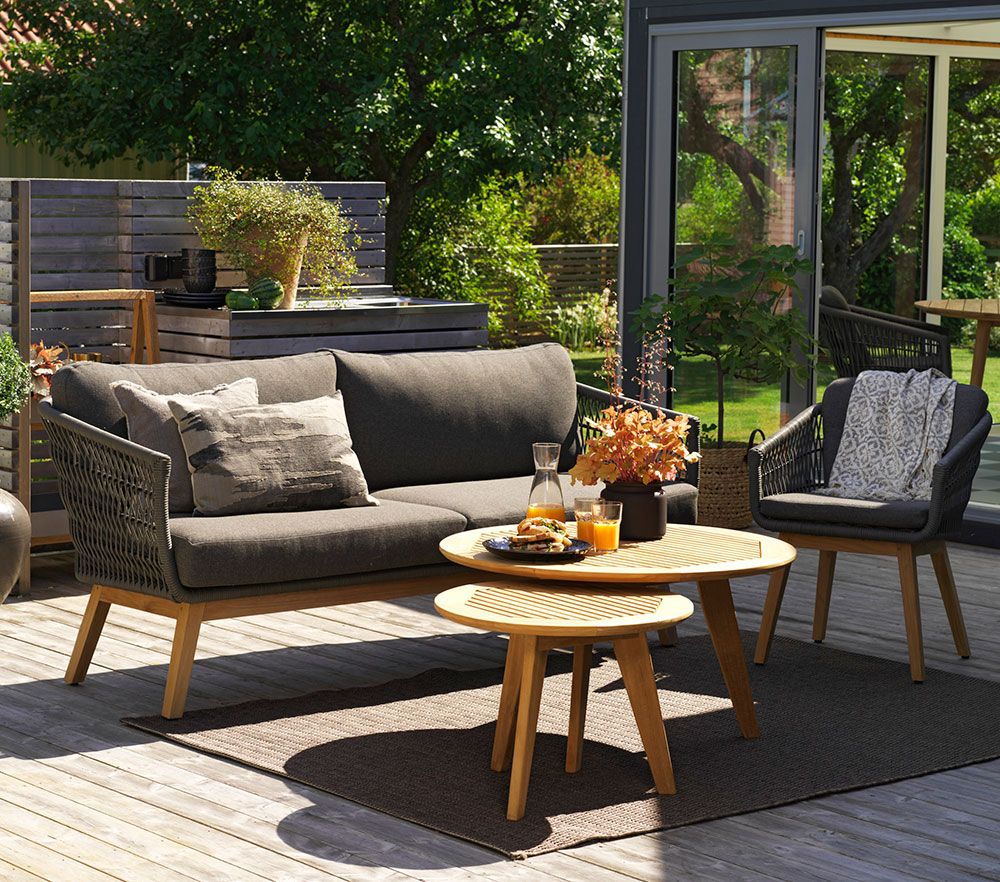 Brafab, Kenton Sofagruppe Grå/Teak Brafab