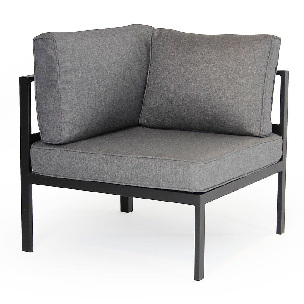 Brafab, Leone Hjørnedel Sort/Grå Aluminium