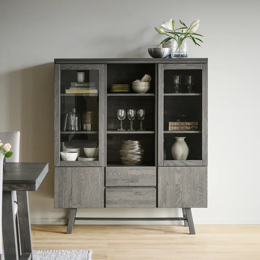 Brooklyn skab 130 cm mørkebrun eg