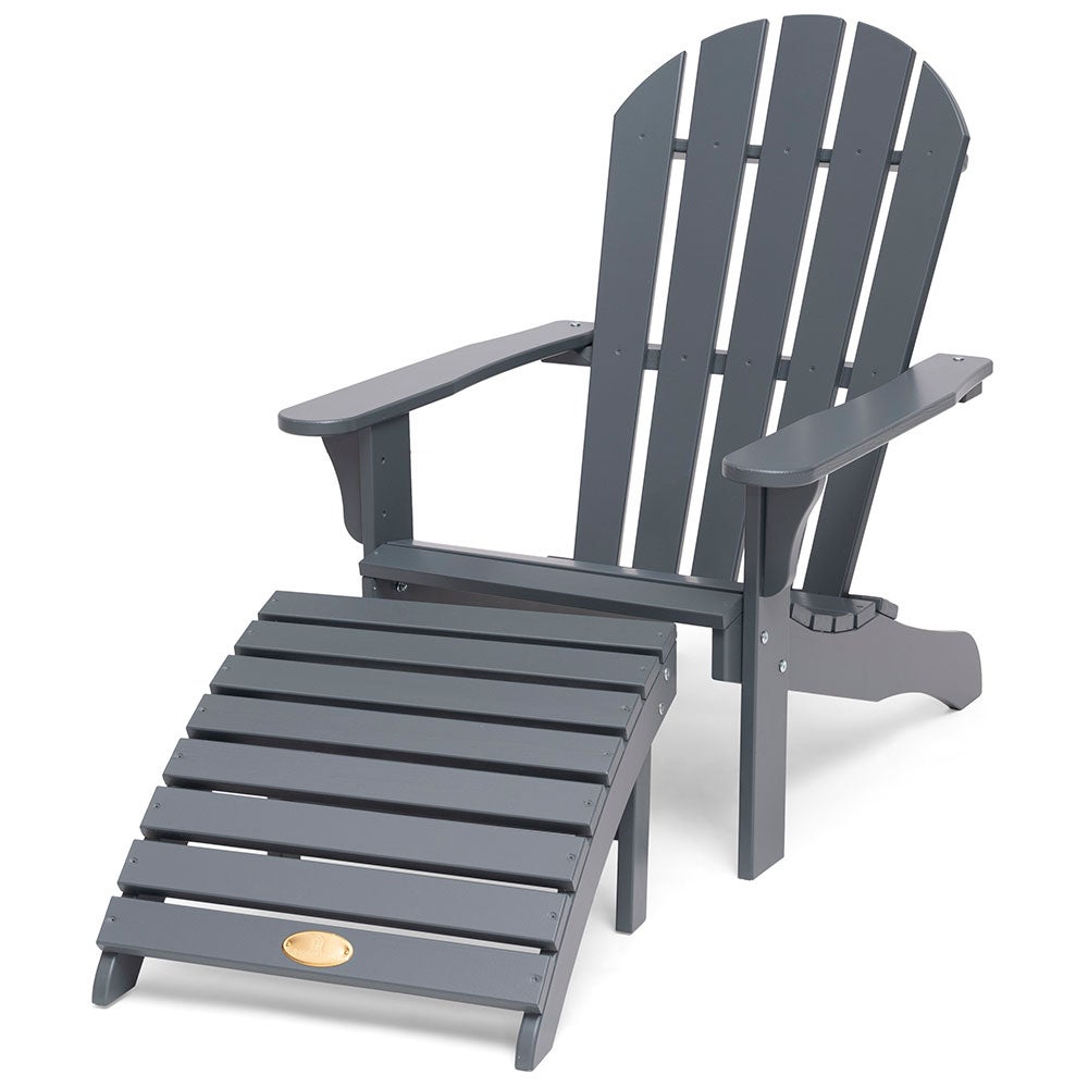 Hillerstorp, Tennessee dækstol inkl. skammel i grå fyrretræ