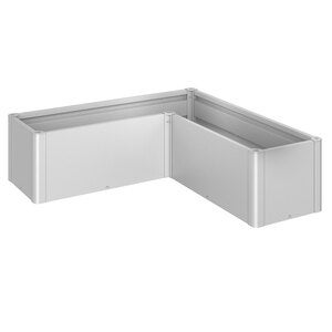 Belvedere mini-plantebed, størrelse L150, metallisk sølv