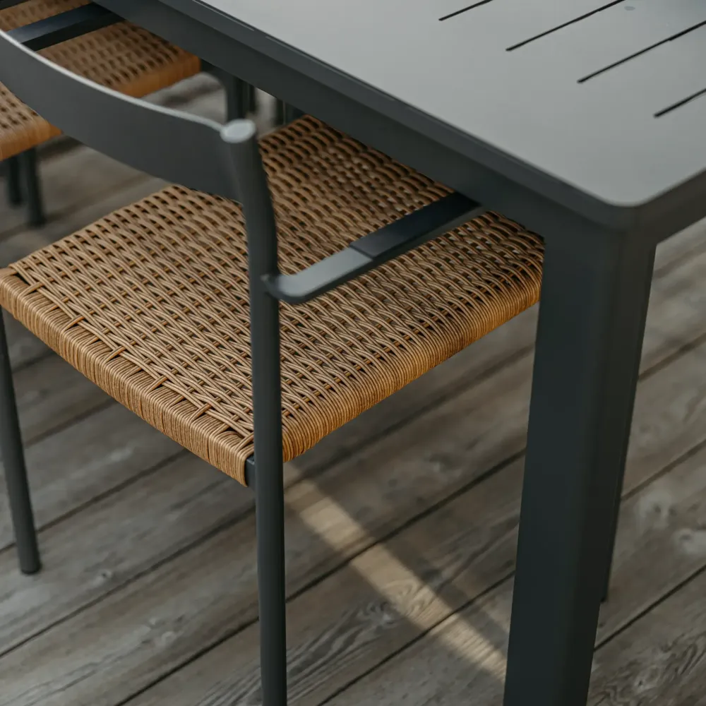 Lomma Spisebord 100x260-380 cm Antracitt