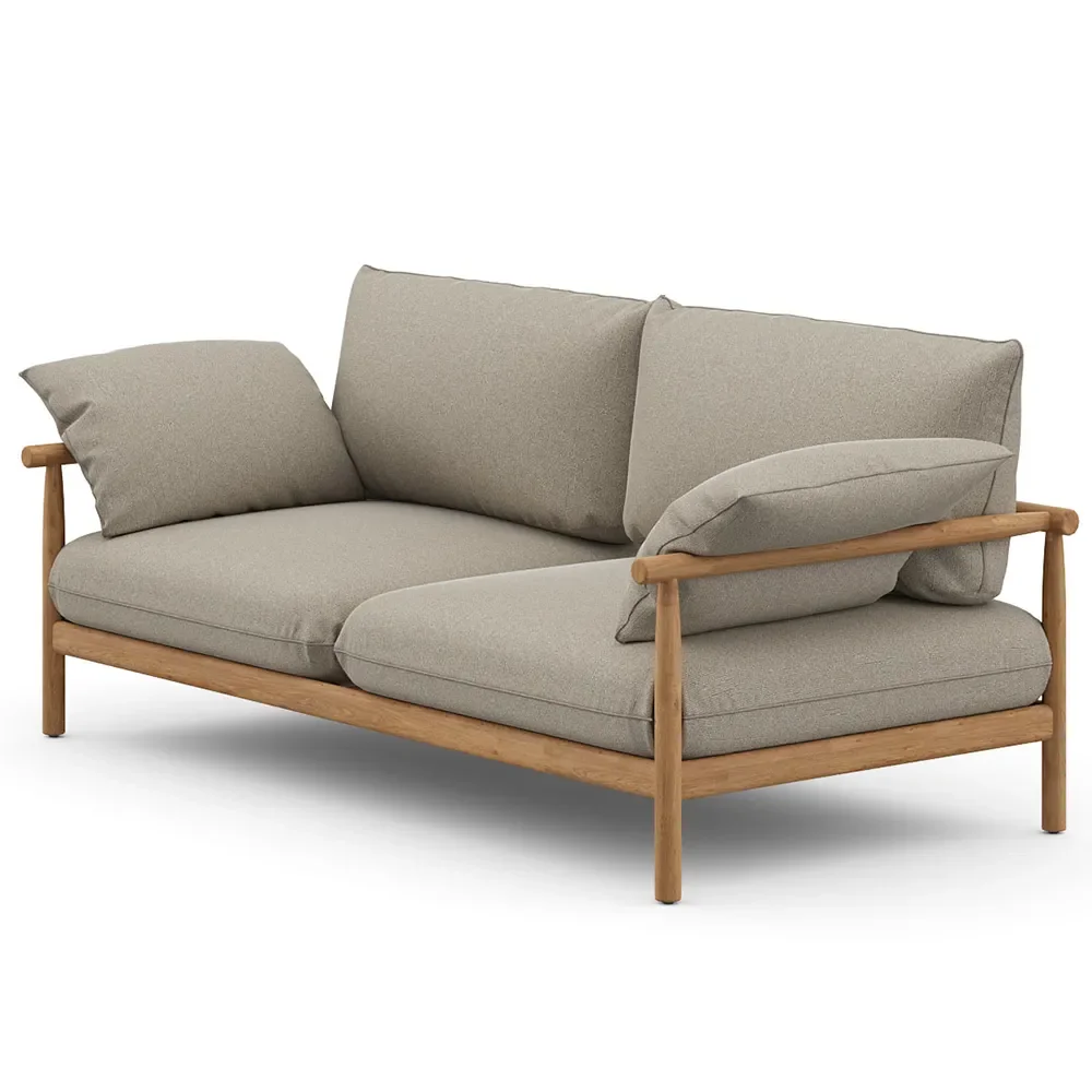 TIBBO 2-personers sofa BPH teak 0205 vulcano matte 0122