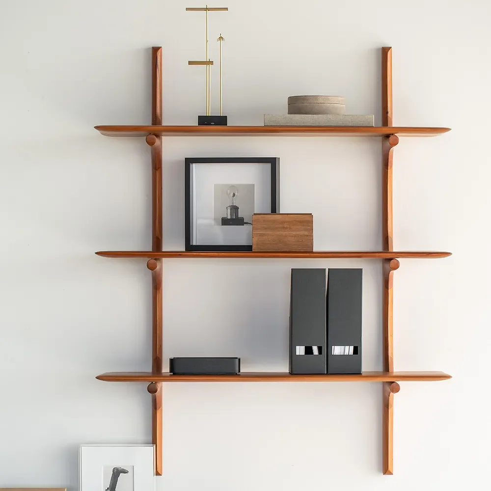 PI Væghylde Mahogni 3 hylder