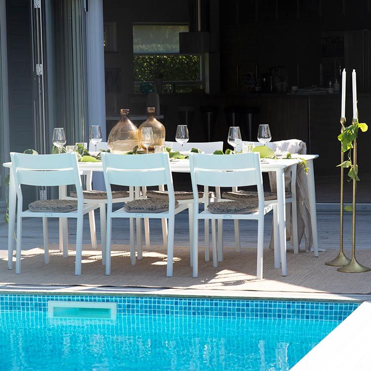 Delia Spisestol Hvid Brafab