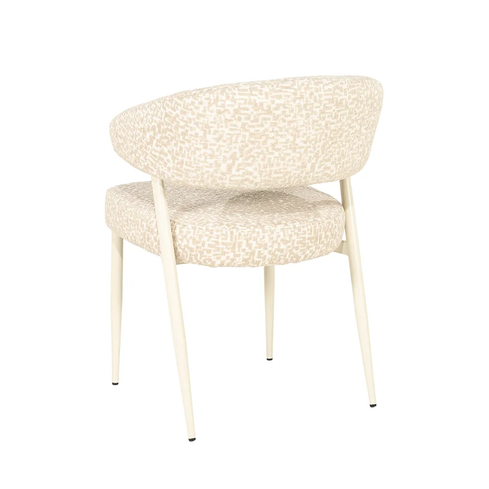 Spisebordsstol Miso Taupe med armlæn