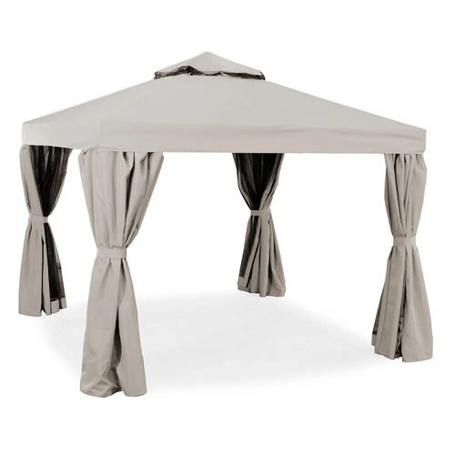 Luxor pavillon 300x300 cm sand aluminium