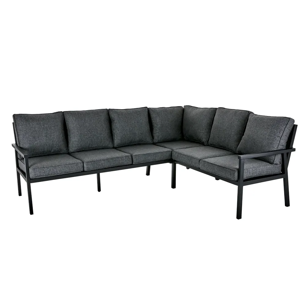 Brafab, Rana hjørnesofa høj 252x195 cm sort