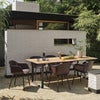 Fiber Outdoor Stol med armlæn Brown Red 