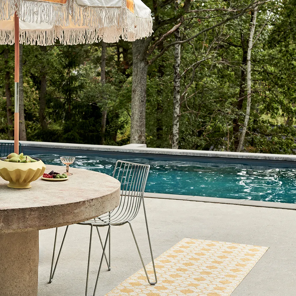 Anya tæppe Pale Yellow/Vanilla 70 x 200 cm