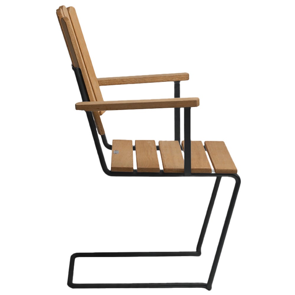 A2 Lænestol olieret eg / sort stel