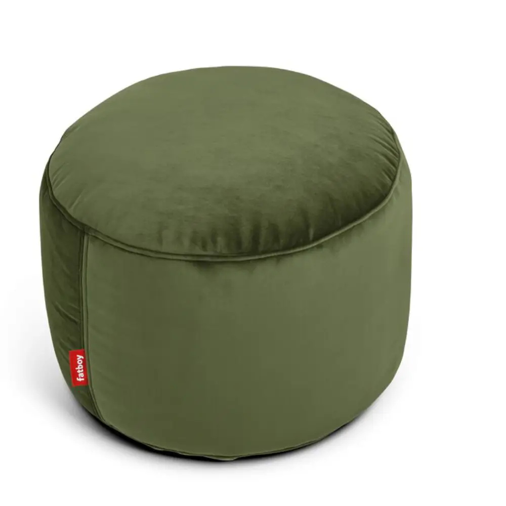 Fatboy, recycled point velvet puf deep green