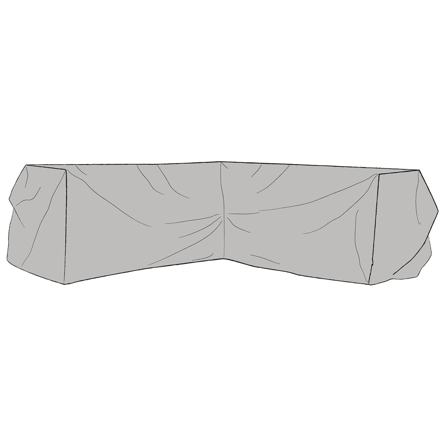 Møbelovertræk Hjørnesofa 83x234/234 cm Grå Polyester Brafab