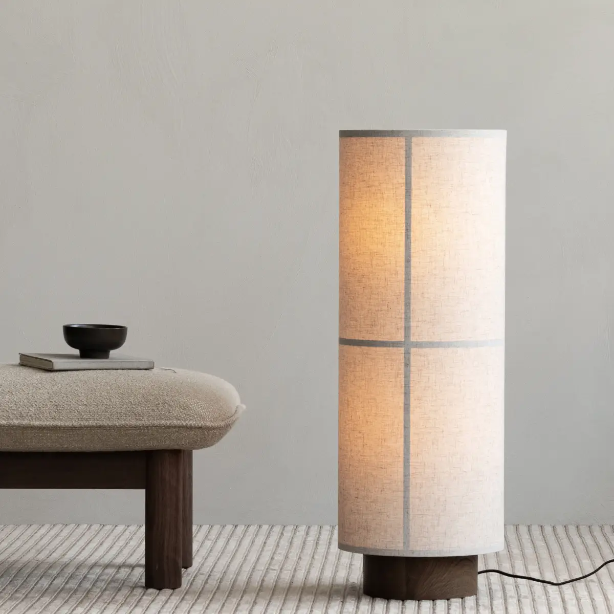 Hashira Gulvlampe Hør Rå H83 cm