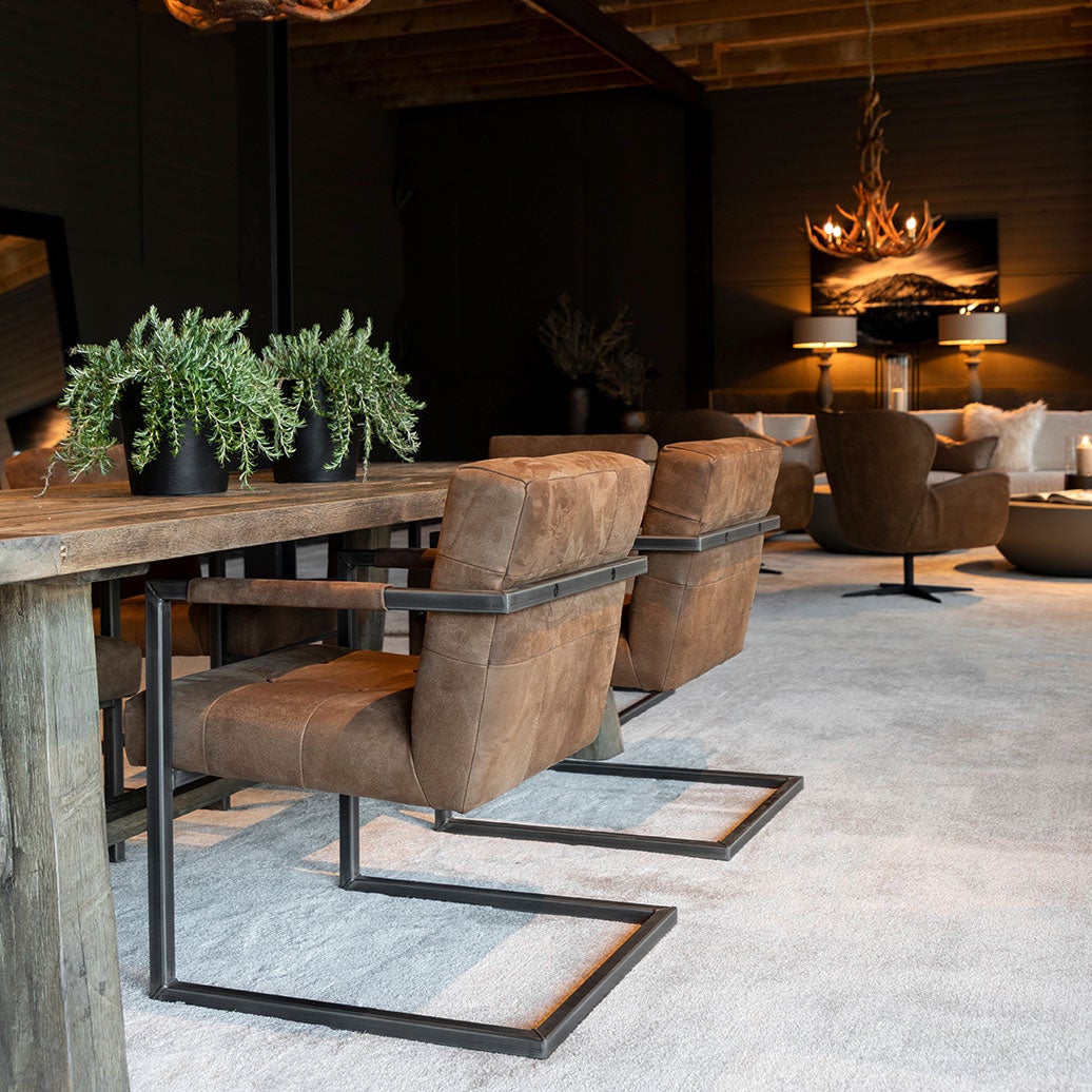 Jed Stol/Karmstol Nubuck Brown Artwood