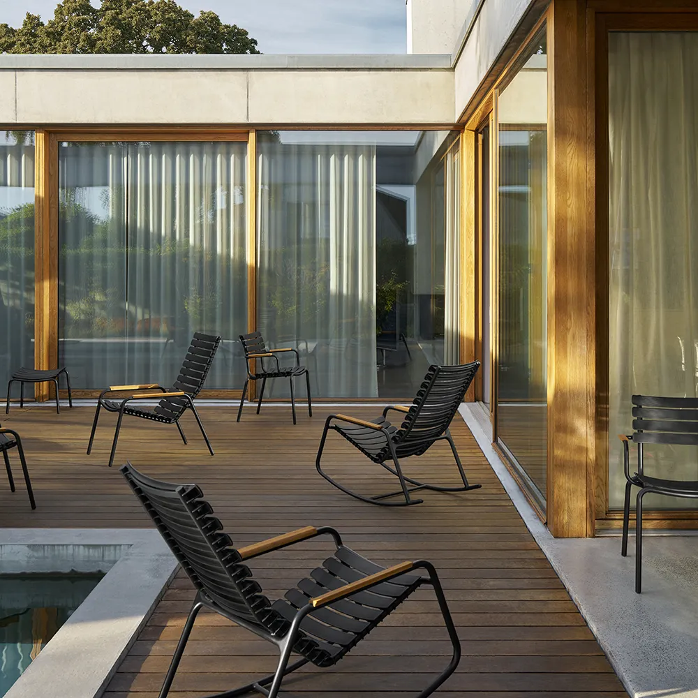 Reclips gyngestol blå aluminium