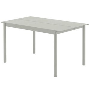 Linear Steel Spisebord 140X75 cm Grey 