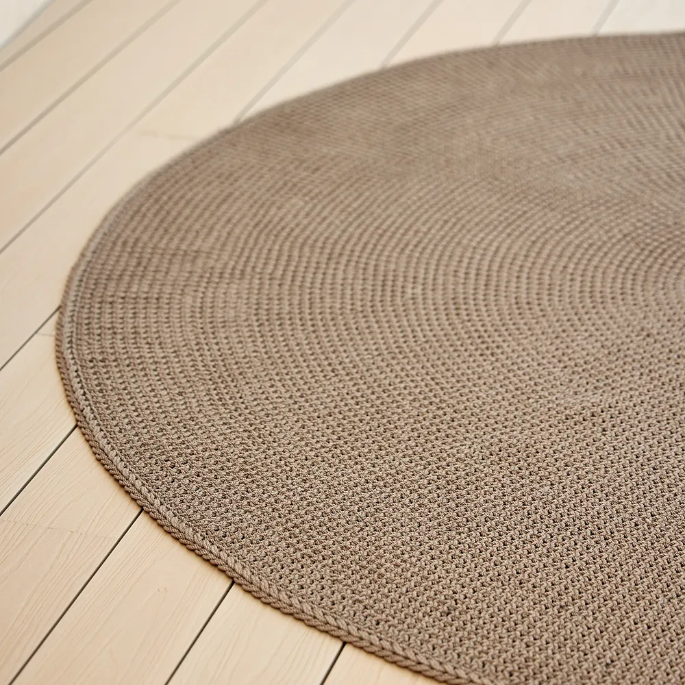 Knit Tæppe 200 cm Dark sand