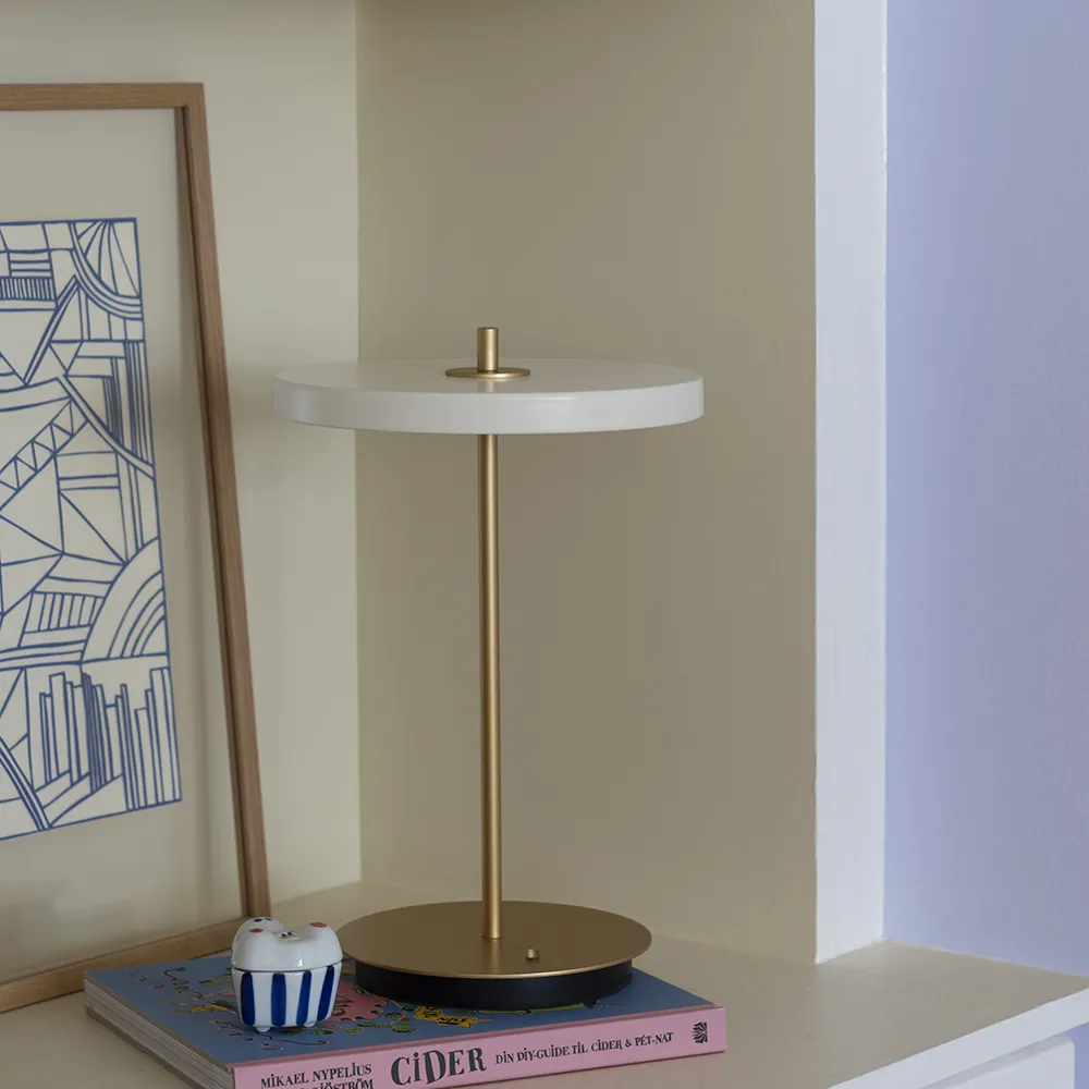 Asteria Move Bærbar lampe Pearl White