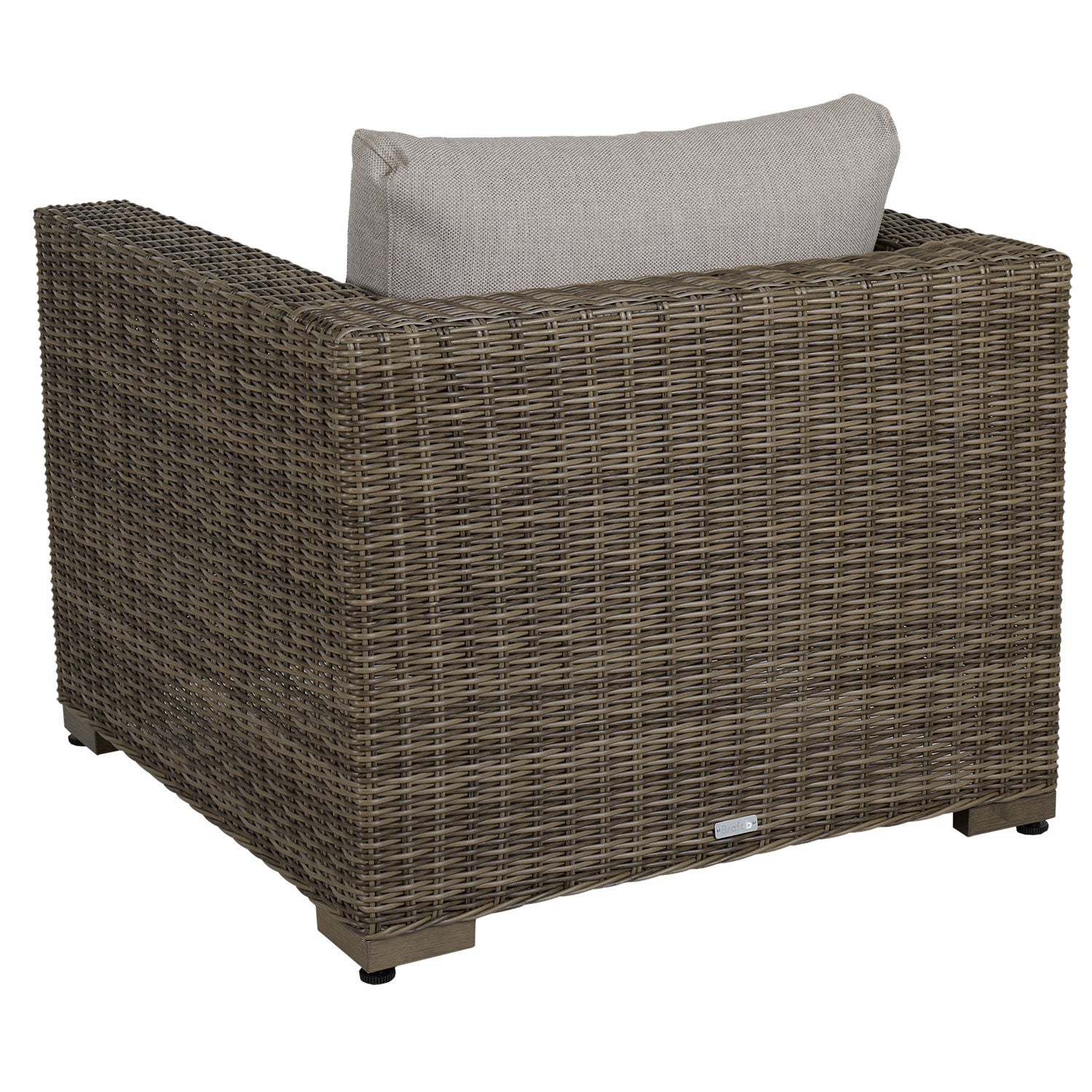 Ninja stolen i rustik konstrotting med vattenavvisande dynor