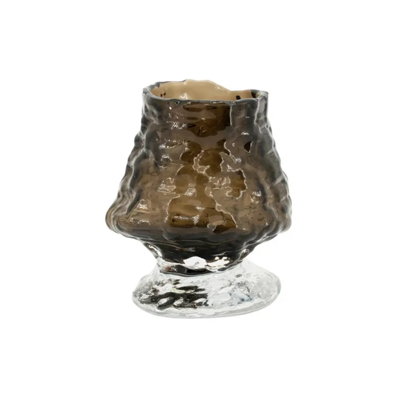 Melte small 14,5x14,5x15,5 cm Glas Brun