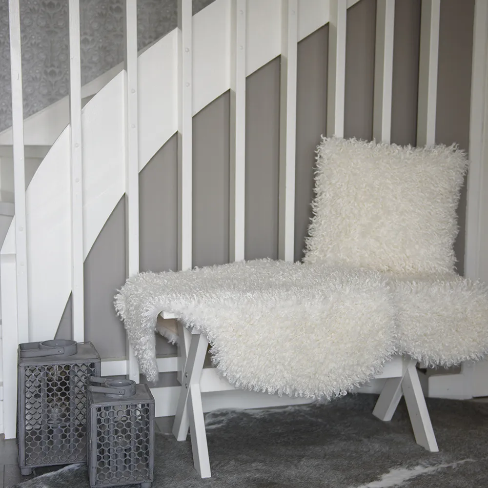 Wooly tæppe 60x90 cm Ivory