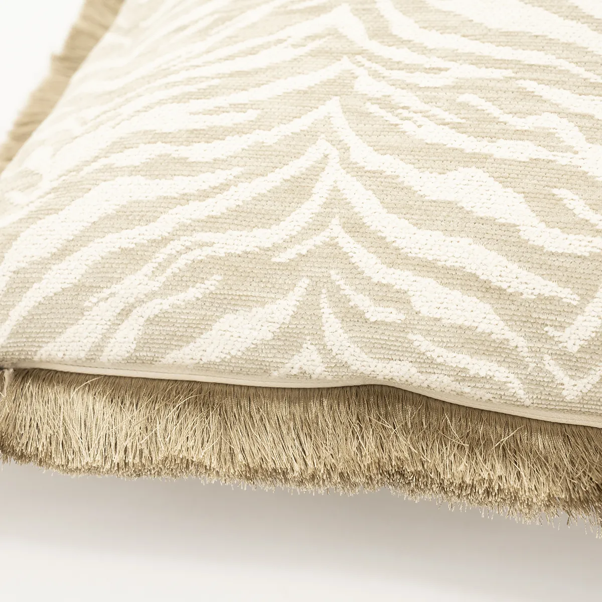 Pyntepude med frynser Tigra Beige 40x60 cm