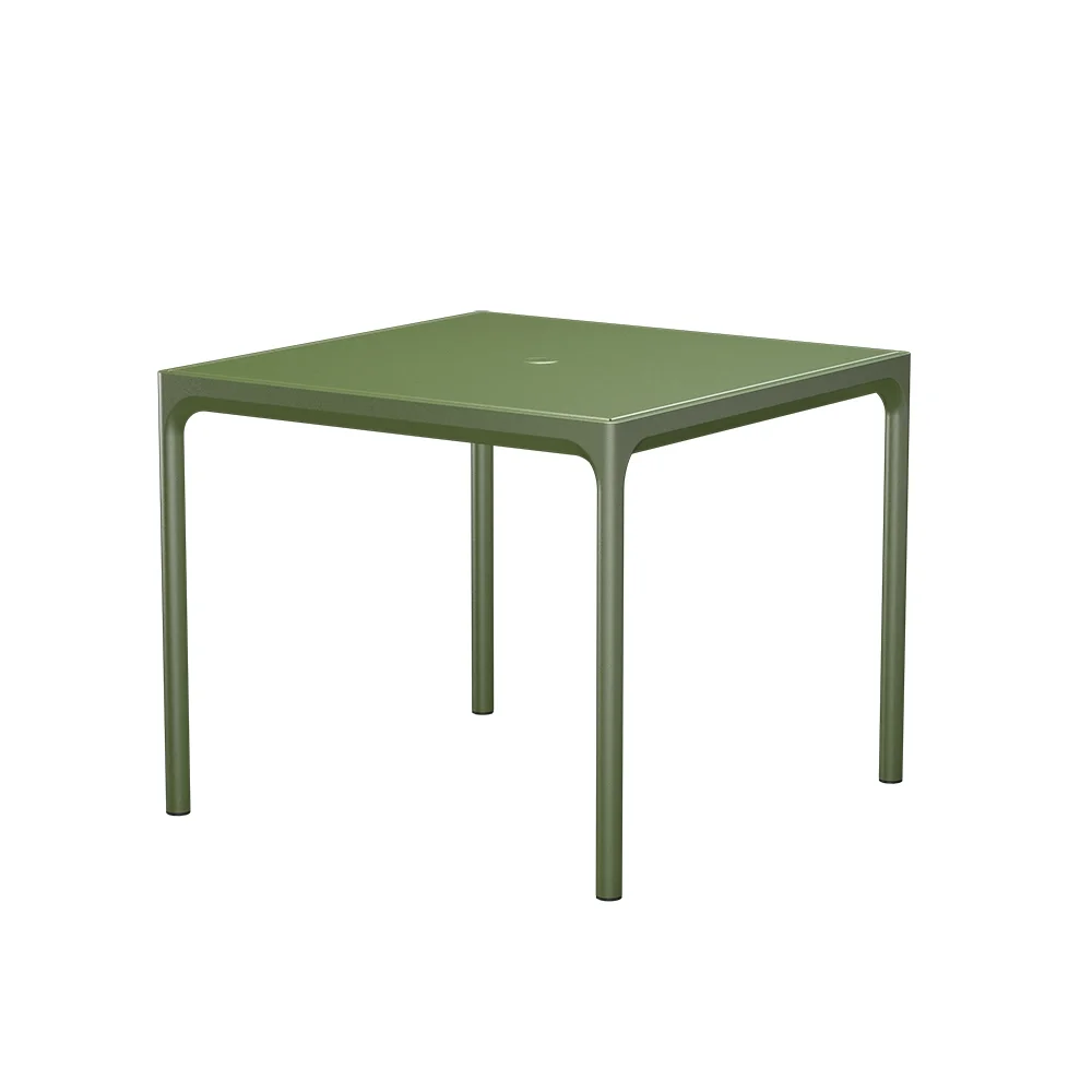 Houe, FOUR aluminiumsbord 90x90 cm olivengrøn