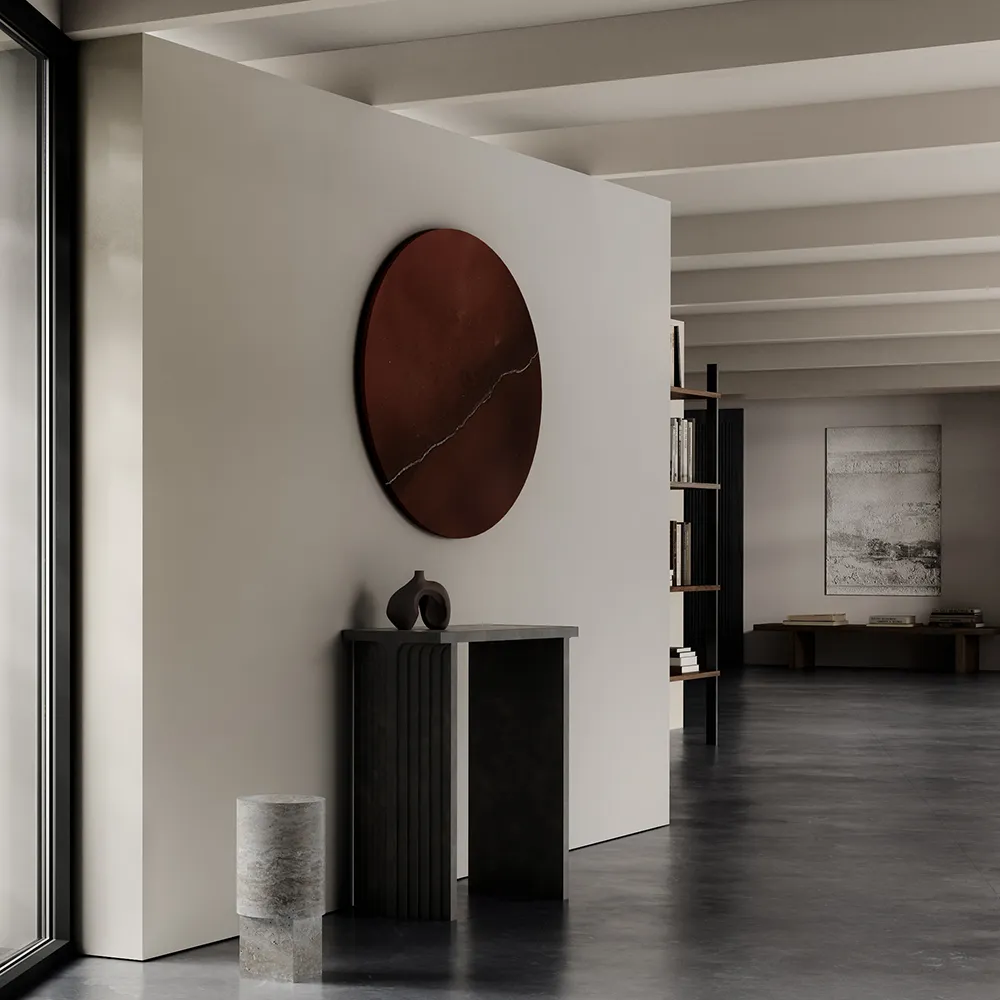 Column bord – Sølvfarvet travertin